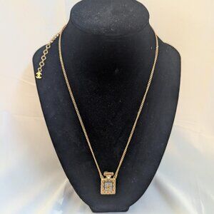 Chanel Pendant Gold Perfume Bottle Necklace